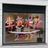 2027 Negocio Próspero Pegatinas Estáticas de Año Nuevo para Vidrio Decoración de Ambiente para Ventanas de Tiendas en Centros Comerciales Calcomanías para Ventanas del Festival de Primavera