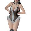 Mono Sexy Conejito con Tirantes y Abertura Pecho Pequeño Perspectiva Pura Deseo Amor Sexo Lencería Al Por Mayor Traje Uniforme Mujer