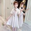 Vestido de Color Sólido para Niñas Vestido de Verano Niños 12 Años 13 Niñas Estudiantes de Secundaria Vestido Japonés Estudiantes de Primaria y Secundaria Falda