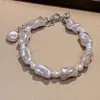 Pulseira de pérolas requintada estilo francês, moderna e sofisticada, design criativo para o dia a dia, acessório elegante e versátil