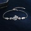Pulseira de Prata Esterlina 925 Estrela da Fantasia Lua Musgo Diamante Moissanite Pulseira Feminina Moda Coreana Ins Amor Rodeando Pulseira de Moissanite Pulseira