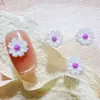 Novas Decorações de Unhas Florais Dopamina Color-Blocked, Acessórios de Unha e Cabelo Estilo Fresco Cor Pura, Acessórios de Resina DIY