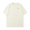 Camiseta Masculina Lu Coreana com Estampa de Slogan de Letra Estilo Igual para Casal Verão Algodão Solto Tendência Nacional Manga Curta Camiseta Q