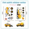 8 Escavadeira Industrial Desenho Animado Grafite Fantasia Colagem Brinquedo Infantil Decoração Celular Copo de Água Adesivo de PVC à Prova d'Água