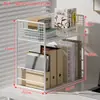 Escritorio móvil con almacenamiento, estantería de pie, carrito para libros para aula con ruedas, estantería simple para estudiantes para organizar libros