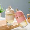 Taza de pipeta de vidrio de conejo linda de alto valor para estudiantes hombres y mujeres taza de agua portátil taza de agua aislada para café y bebidas regalo
