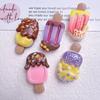 Chocolate de Fruta Helado Pequeño DIY Pegamento de Crema Pasador Funda para Teléfono Móvil Diadema Flor para Zapatos Colgante Material Resina Accesorios