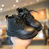 Novo Outono Sapatos Infantis Botas Infantis Botas Martin Botas Baixas de Couro para Meninos Sapatos da Moda para Meninas Bebê Atacado