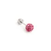 Pendientes de botón de bola de diamante de 5 mm estilo francés moda coreana tachuelas para cartílago de la oreja joyería para la oreja pendientes de botón de doble extremo con rosca y parte trasera plana