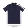 Camiseta de Marca Moderna Estilo Americano 220g Corte Holgado Hombro Ligeramente Caído Media Cremallera Cuello Alto Pequeño Bloques de Color Manga Corta para Pareja Impresión de Logo Personalizado