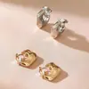 Pinzas para Orejas Irregulares Geométricas Retro Transfronterizas Sin Perforación para Mujer, Pendientes de Metal Brillante de Estilo Dulce y Fresco a la Moda y Simples al por Mayor