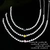 Colar de pérolas Nika Princess Powder Water Drop, banhado a ouro 18K, cor Treasure Zircon, gargantilha em forma de lágrima