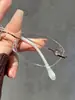 Armazones de Gafas Sin Marco Ultraligeros para Mujer, Adecuados para Lentes de Graduación, Aspecto Natural, Incrustados con Diamantes, Bloqueo de Luz Azul, Gafas Sin Marco