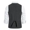 S-6XL Chaleco Rayado de Botones Sencillos para Hombre Estilo Gatsby Casual Fiesta Transfronterizo para Hombre