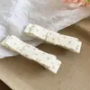 Presilha de cabelo com laço floral estilo floresta, fresca de verão, doce e fofa, tipo bico de pato, acessório de cabelo versátil de nicho de alta qualidade para mulheres
