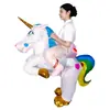 Disfraz Inflable de Unicornio para Montar para Adultos y Niños, Disfraz de Personaje de Dibujos Animados para Fiestas Transfronterizas, Cosplay de Halloween, Disfraz de Actuación