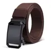 Cinturón de Lona para Hombre Hebilla Automática Casual Versátil Moda Cinturón Forrado Engrosado Nylon Traje de Trabajo Entrenamiento Militar Cinturón de Moda