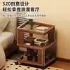 Mesa de cabeceira retrô em madeira maciça estilo vintage, mesa lateral para sofá de sala de estar estilo americano, prateleira de armazenamento, organizador móvel para quarto