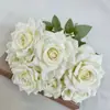 7 Rosas de Lana Estilo Europeo Auditorio de Bodas Hogar Decoración Conjunto Pequeños Manojos de Rosa Decoración Fotográfica Flores Hechas a Mano