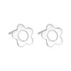 Pendientes de flor brillante de plata esterlina S925, joyería sencilla con temperamento de nicho, pendientes de flor de ciruelo de moda para mujer, pendientes de moda