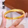 Tienda de Oro Mismo Estilo Arena Dorada Joyería Fina 7N Cierre de Pinza Pulsera Anillo Liso Sencillo Mate Lujo Ligero Pulsera de Latón Chapado en Oro Venta al por Mayor