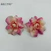 Cabeças de flores de rosa artificiais para decoração de casamento, acessórios DIY feitos à mão, flores de seda multicoloridas, materiais florais de 9 cm