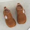 Nuevos Zapatos de Moda Versátiles Lindos Feos Cabeza Grande Birkenstocks 2025 Otoño Nuevos Zapatos de Cuero para Niños Zapatos Individuales de Moda