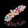 Grande Presilha de Cabelo com Laço de Strass Estilo Coreano, Acessório de Cabelo de Luxo para Mulheres, Piranha de Cristal com Strass, Atacado