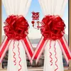 Decoração de Quarto de Casamento, Decoração de Sala de Estar, Cortinas, Caractere de Felicidade Dupla, Enfeites de Flores Puxados à Mão, Decorações Pendentes, Fitas, Suprimentos de Casamento para os Quartos da Noiva e do Noivo