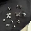 Accesorios Crocs Hebilla Decorativa de Mariposa Plateada Mate de Alta Gama Hebilla de Zapato 3D Desmontable Flor de Zapatilla de Ballet