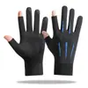 Luvas de Ciclismo de Verão Masculinas de Dois Dedos para Esportes ao Ar Livre Equipamento de Motociclismo Ciclismo Luvas de Dedo Inteiro com Tela Sensível ao Toque