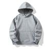Sudadera con capucha de rizo para niños de Primavera y Otoño con bolsillo de parche para estudiantes de primaria y jardín de infantes, top de color liso, uniforme de clase personalizado con impresión de logotipo