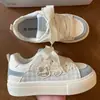 Zapatillas Blancas de Estilo Nuevo para Mujer para Primavera y Otoño 2026 con Suelas Gruesas, Zapatos Casuales Versátiles para Estudiantes, Transpirables y Cómodos
