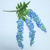 Flor de Glicínia Artificial de Haste Curta com 3 Pétalas e Dupla Orelha, Flor Artificial para Casamento e Decoração de Casa, Atacado