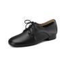 Talla 33-40 talla reembolsable textura suave y cómoda piel de vaca 2023 tacón bajo punta redonda cordones brogue zapatos mujer
