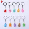 Colgante llavero de tortuga de resina redondo material para abalorios DIY hecho a mano para decoración de bolsos de amigos y parejas accesorios