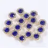 Accesorios de Oveja Pequeña de Xinjiang Flor de Girasol Pedrería Cosida a Mano Flor de Doble Capa Puntos de Pedrería Pinzas para el Cabello DIY Diademas Accesorios para Ropa Decoraciones de Pedrería