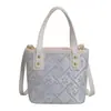 Bolso Cubo de Lujo Ligero de Gama Alta, Nuevo Bolso de Mano con Patrón Wanji de Estilo Étnico de Comercio Exterior, Bolso Cruzado Casual de Moda de Estilo Nacional