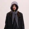Gorro de Tricô Liso de Cor Sólida para Mulheres no Inverno, Moderno e Fashion, Faz o Rosto Parecer Menor, Gorro de Lã Quente e Protetor de Orelhas