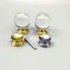 Manija Minimalista de Bola de Cristal para Cajón, Armario, Puerta de Gabinete, Manija Pequeña para Muebles de Agujero Único con Base de Aleación de Aluminio, Transfronterizo