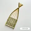 Arte de Bambu Xin Sheng Formato de Zongzi Decoração Trançada de Bambu DIY Estilo Chinês Auspicioso Artesanato Criativo Material de Arte Floral Trançado Feito à Mão