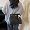Bolsa Tote Versátil Pequeña de Fragancia Transfronteriza para Mujer Gran Capacidad 2025 Nueva Bolsa de Cadena Bolso de Mano Retro de Color Contrastante