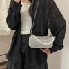 Bolsas Pequenas Tendência Verão 2026 para Mulheres, Novo Estilo Fashion com Corrente Brilhante de Strass, Bolsas Cilíndricas de Ombro e Transversais com Strass para Mulheres