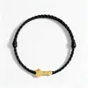 Pulseira Shuibei de Ouro Puro 999 com Fio Vermelho para Homens e Mulheres, Amuleto para Boa Sorte no Ano do Zodíaco, Presente de Dia dos Namorados