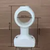 Soporte para barra de cortina de madera maciza de estilo antiguo Barra romana 35 accesorios base simple y doble montaje lateral superior soporte fijo de doble código