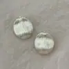 Pendientes Ovalados Minimalistas Vintage con un Diseño de Nicho de Lujo Ligero, Elegancia Sofisticada, Pendientes Irregulares Cepillados Simples