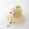 Sombreros para Niños Primavera y Verano Sombreros de Paja para la Playa Borde de Encaje Sombreros de Sol para Niñas Bebés Ala Ancha Protección Solar Sombreros de Sol de Paja