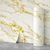 Pegatinas de pared autoadhesivas IXPE transfronterizas, fondo blanco con patrón de malla de hilo dorado, rollo de renovación de papel tapiz brillante, al por mayor