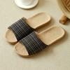 Pantuflas de Lino Frescas de Verano Estilo Japonés con Lazo para Mujer y Hombre con Suelas Suaves para Uso en Casa