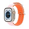 Aplicable a Apple Watch Ultra Watch 8 Correa de silicona con doble hebilla de dos colores de Apple Marine oficial